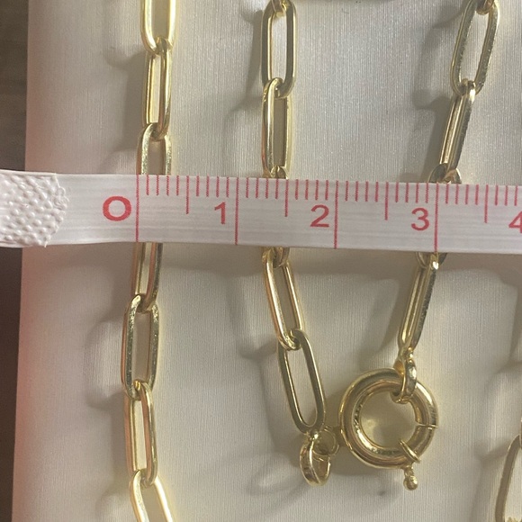Real 18K Gold Paperclip Chain - Picture 4 of 4